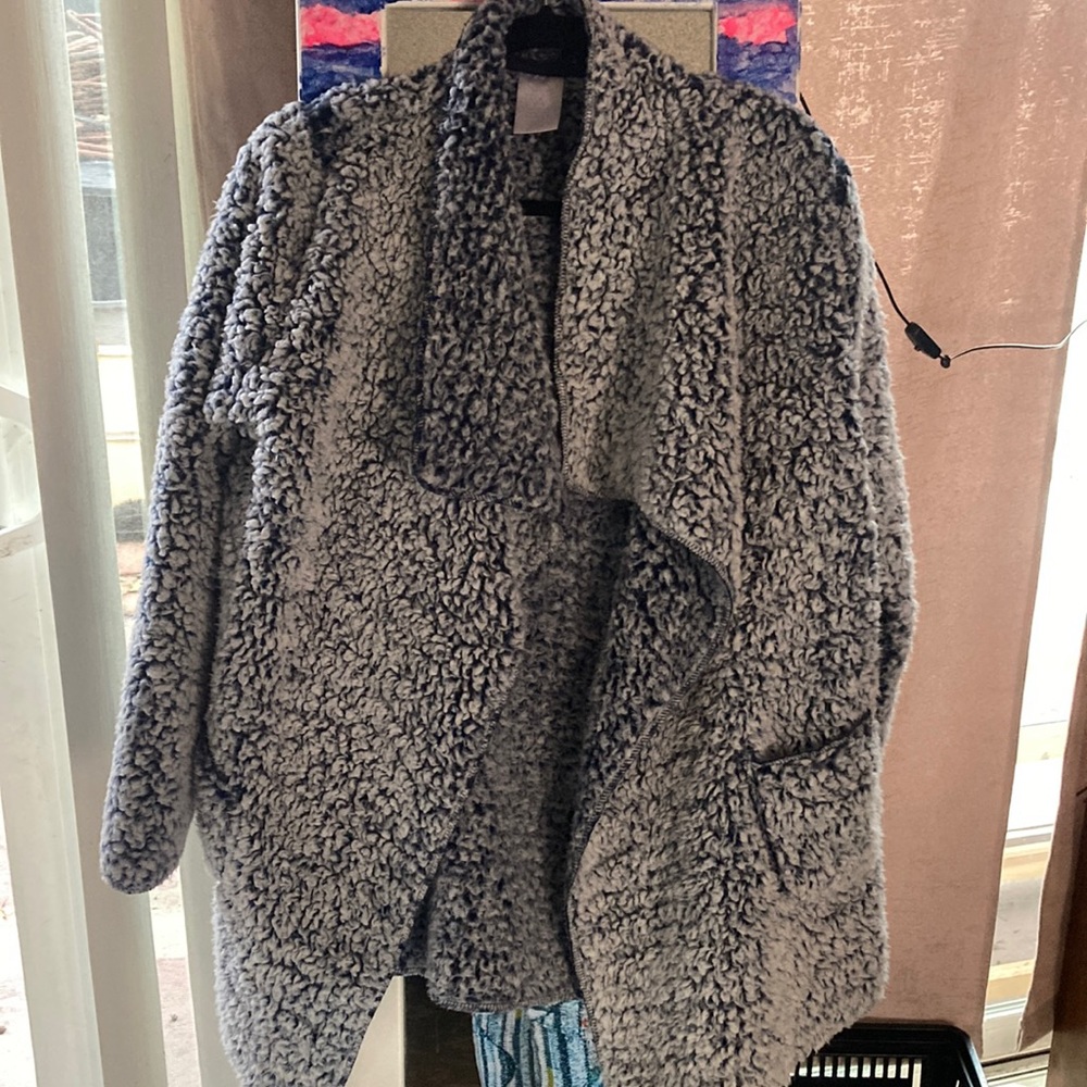 Light blue/grey poof sweater